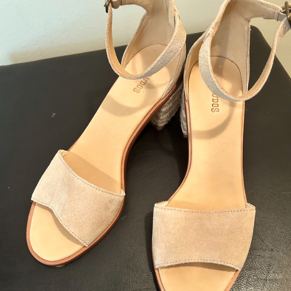 Soludos nude suede sandals